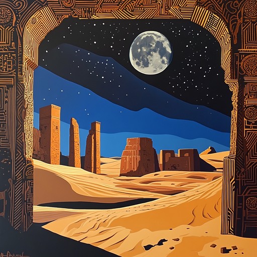 Dive into a trance experience inspired by ancient middle eastern desert lore. Hypnotic electronic beats merge with the oud's soulful melodies, guiding listeners on an ethereal journey through sandy vistas and ancient oases.