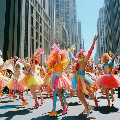 Evoke the energy and color of a traditional carnival with explosive rhythms and dynamic melodies. Imagine streets alive with performers, dancers, and bright costumes, creating a festive atmosphere brimming with excitement