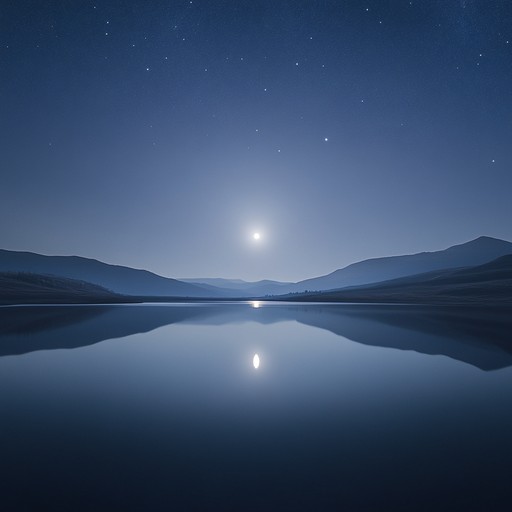 A soft, ambient track featuring gentle piano chords and subtle electronic elements. Designed to take the listener on a reflective journey, reminiscent of gazing at a tranquil, moonlit lake. The song seamlessly blends delicate harmonies and evolving textures, creating a calming atmosphere that fosters deep thought and emotional introspection.