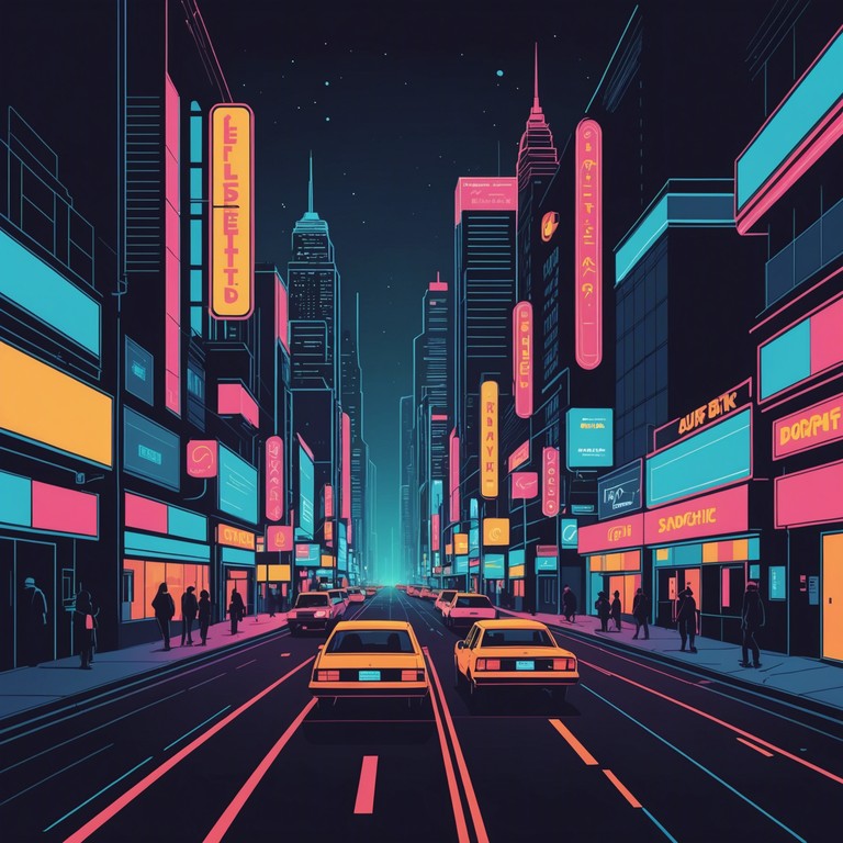 This instrumental piece captures the essence of a vibrant urban night, alive with energy and the glam of shimmering city lights. Perfect for painting a scene of nocturnal activities in a bustling metropolis, the music embodies the essence of night life through pulsating rhythms and a sophisticated vibe.