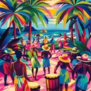 vibrant calypso with liberating, joyful summer island rhythms