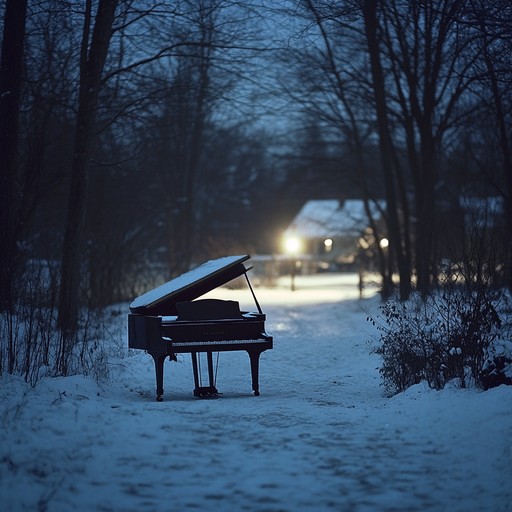 A haunting instrumental piece that evokes the bittersweet feelings of winter holidays gone by, blending gentle piano melodies with ethereal strings to create an atmosphere of longing and quiet reflection