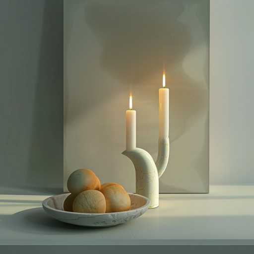 This instrumental piece captures the essence of a peaceful and joyous shabbat. The melody is carried by a soulful clarinet, accompanied by gentle strums of the acoustic guitar and the steady beat of a hand drum. As the song progresses, the clarinet's voice becomes more expressive, evoking a sense of gratitude and reverence. The music creates a warm and inviting atmosphere, perfect for gathering with family and friends to celebrate the weekly day of rest