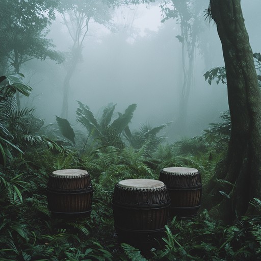 Echoing through shadowed jungles, this piece combines haunting tribal beats with spectral ethnic instruments, creating an unsettling, immersive soundscape.