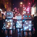 high energy parade with robotic funk and electric vibes.