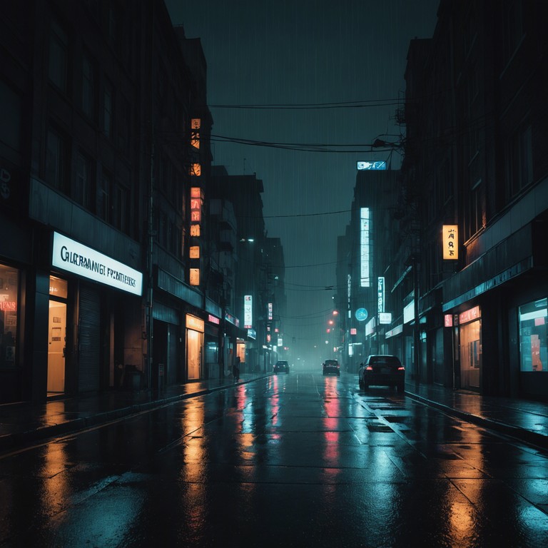 An evocative journey into the hidden corners of a neon lit cityscape at night, crafted through the vivid pulsations of dark, gritty phonk, immersing listeners in the intoxicating atmosphere of urban exploration under a cover of darkness.