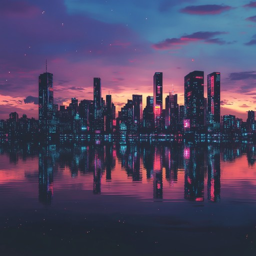 An instrumental piece reminiscent of the 1980s, featuring gentle synth melodies and smooth, laid back beats. The composition evokes imagery of cruising through city streets bathed in neon lights, capturing a nostalgic yet futuristic mood. The gentle rhythms and warm synth tones provide a luxurious escape into a dreamlike urban nightscape.