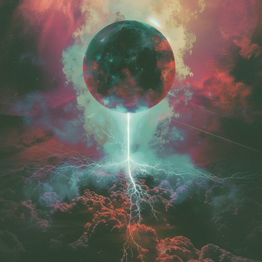 Imagine a powerful and dynamic soundscape that simulates the echoing boom of cosmic thunder in an interstellar environment. Using robust and heavy percussive elements, this track will combine the feeling of vast, open space with the intense energy of a thunderstorm in outer space