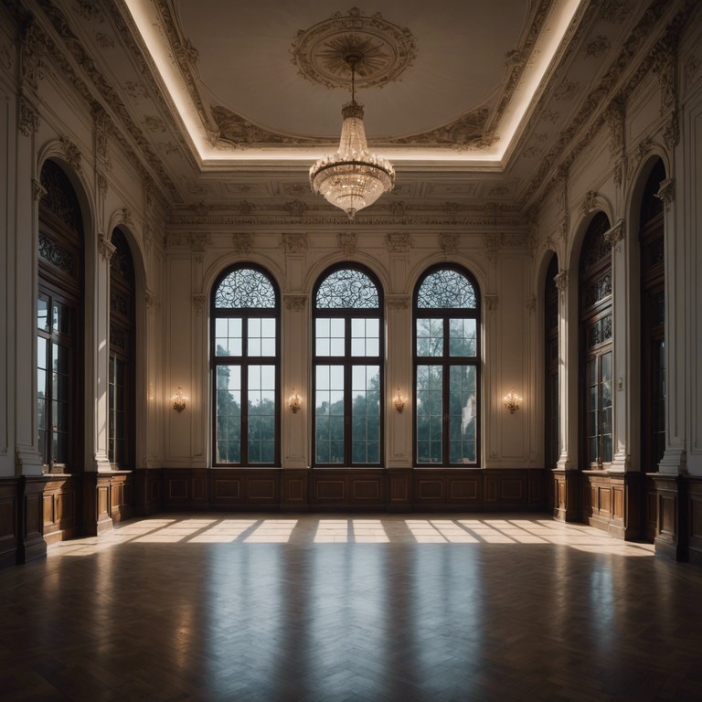 This composition transports the listener to a grand viennese ballroom under a full moon, where the music spirals with a sense of grandeur and delicate grace, intertwining the old world charm with a touch of contemporary groove.