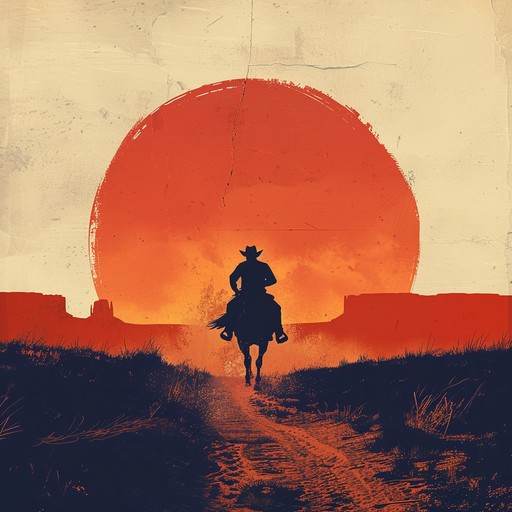 This lively composition transports listeners to the rugged terrain of the old west, with its spirited rhythms and adventurous melodies. The song captures the essence of a cowboy's journey through untamed lands, using the strumming of an acoustic guitar to conjure images of galloping horses and open plains. Perfect for scenes of frontier exploration or spirited saloon dances.