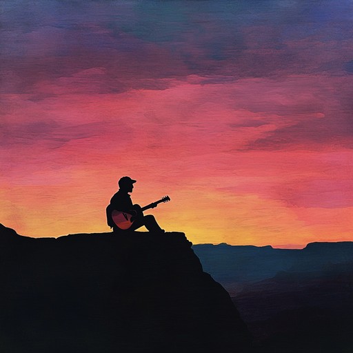 In this track, a solo guitar captures the spirit and solitude of a vast, echoing canyon at dusk. Each note resonates with the stillness of the natural world, reflecting a profound sense of peace and introspection. It's as if the music is conversing with the whispers of the wind and the spirits of the earth, creating a meditative, immersive audio experience.