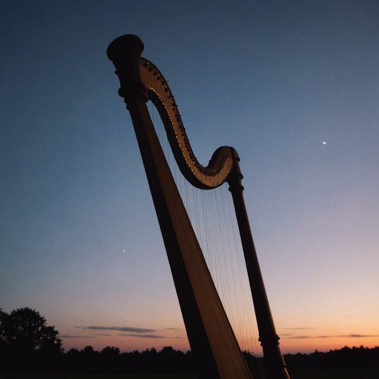 An exquisite piece that captures the essence of a serene evening when the world seems aglow with a soft, amber light. The music is crafted to enhance moments of intimate reflection or gentle companionship, with the harp's dulcet tones creating a lush, soothing sounds to cradle the listener's emotions.