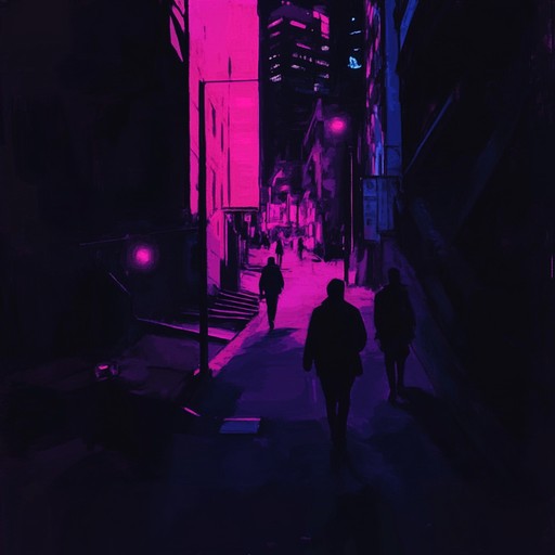 Picture yourself walking through neon lit city streets, surrounded by mysterious shadows as a groovy bass line sets an intoxicating rhythm. Fusion of new jack swing's irresistible beats with mysterious sounds, perfect for a noir inspired dance night. Thumping bass creates atmosphere and keeps energy high.