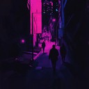 enigmatic neon lit streets with groovy bass lines