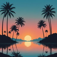 soft tune, love under tropical sunset.