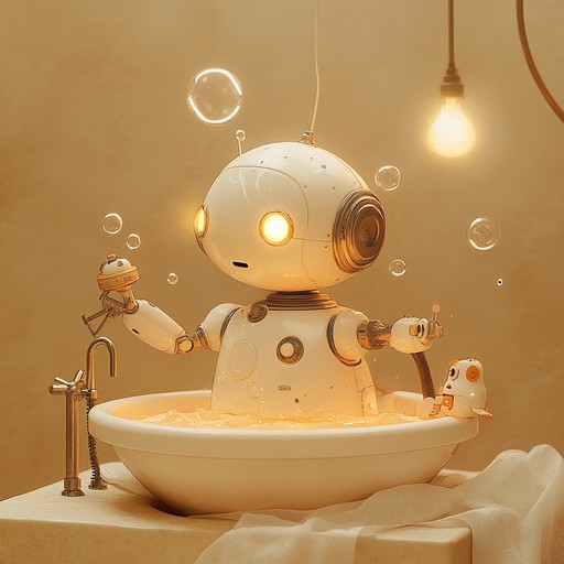 An endearing and whimsical instrumental that captures the delightful moment when an automaton experiences the simple joy and wonder of a bubble bath for the first time.