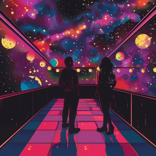 Get ready to embark on a wild ride through the cosmos with this funky, space-age disco extravaganza. Pulsating basslines, shimmering synthesizers, and groovy guitar riffs collide to create an irresistible dancefloor anthem that will transport you to a distant galaxy where the party never stops.