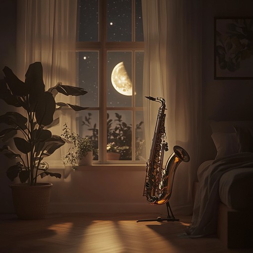 A soft, slow moving instrumental that captures the gentle sway of a moonlit night, featuring soothing saxophone melodies and understated rhythms. Ideal for creating a serene, romantic atmosphere.