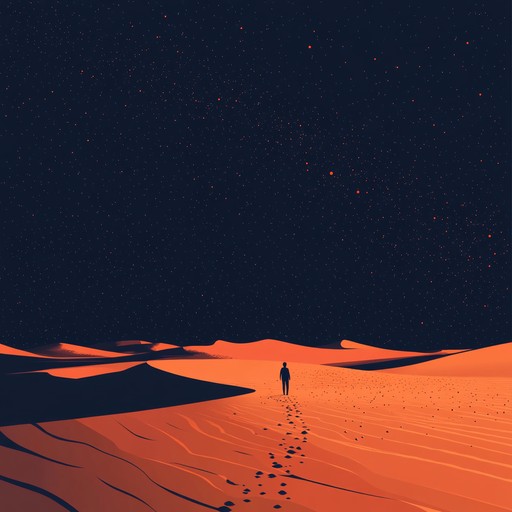 A fusion where ancient arabic music traditions blend seamlessly with contemporary synth layers to create an ethereal experience. This track moves like a breeze through a desert night, evoking images of stars above and the quiet solitude of sands below.