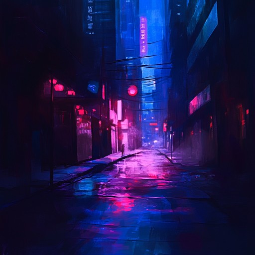 A melancholic instrumental piece featuring retro synth melodies that evoke the atmosphere of a city at night, instilling feelings of nostalgia and introspection