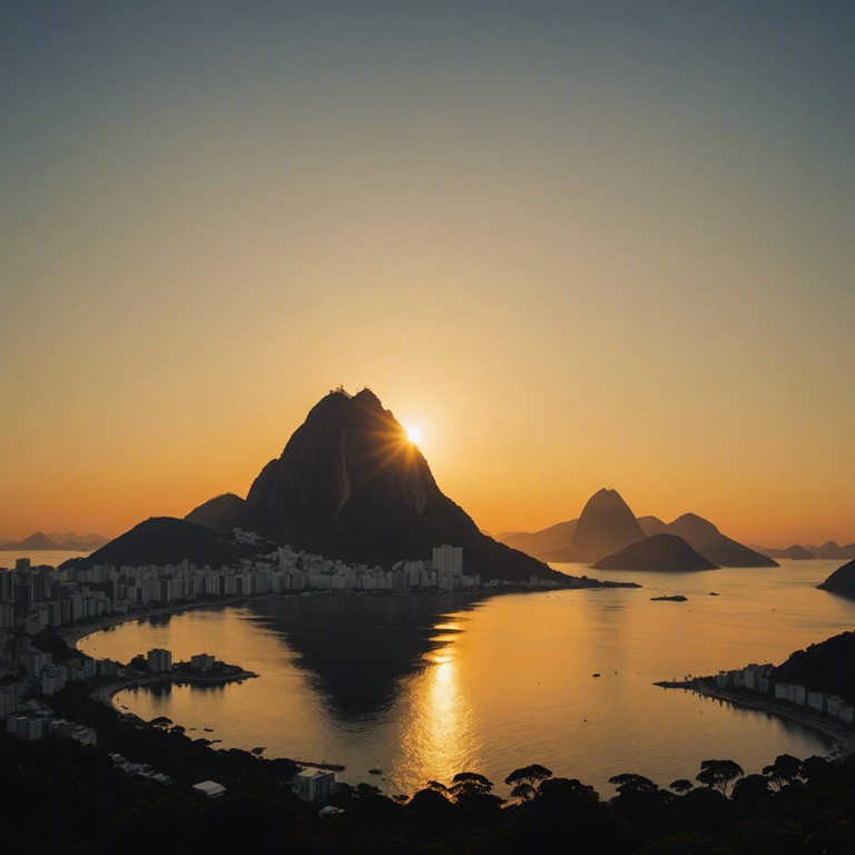 This track melds the sophisticated sounds of a classical orchestra with the rhythmic beats of brazilian samba, embodying the vibrant spirit of rio de janeiro at sunrise. The piece starts with gentle string melodies that gradually increase in energy, culminating in a festive samba celebration.