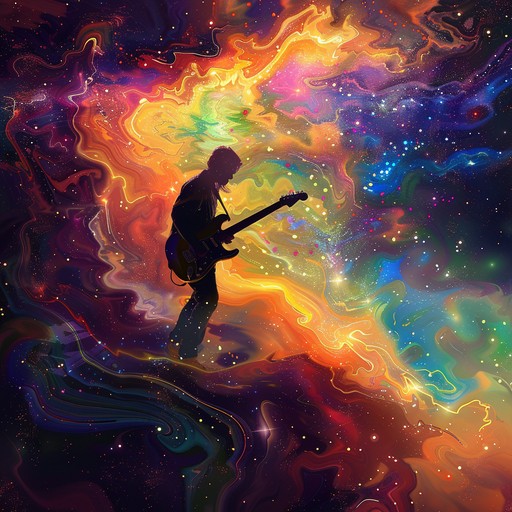 A rich, progressive rock instrumental featuring ambient, space inspired soundscapes, transporting listeners on an astral journey with intricate guitar work and dynamic rhythmic changes.