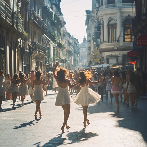 Experience an exhilarating dance through the streets of buenos aires on a joyful summer day. Be carried away by the passion of tango infused with a light hearted, celebratory spirit, creating an irresistible urge to dance.