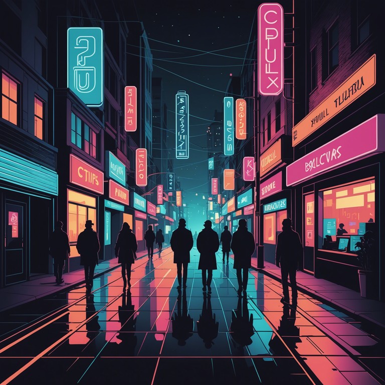 This track encapsulates the raw power and intensity of urban nightlife, blending aggressive synths with electrifying beats, creating a soundscape that's both invigorating and assertive. The music continuously builds, taking the listener on a thrilling ride through shadowy, neon lit streets.