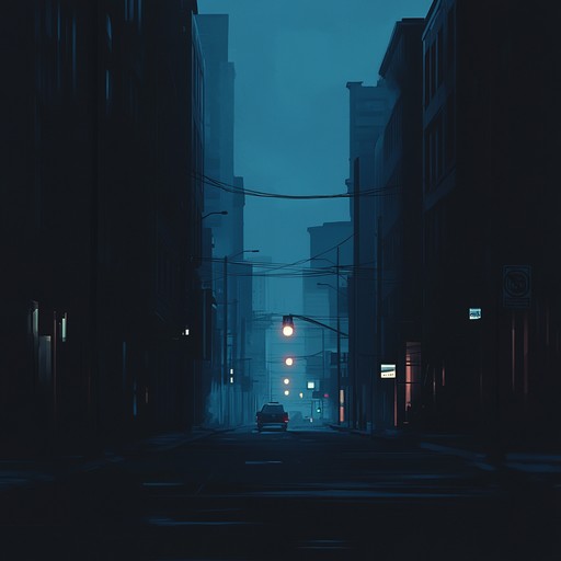 A suspenseful journey through a desolate urban nightscape filled with haunting beats, shadowy synths, and chilling atmospheres. The track gradually builds tension, evoking a sense of unease and anticipation, as if something sinister lurks just out of sight.