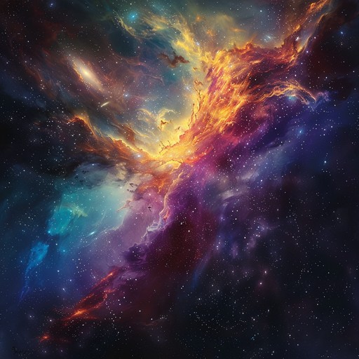 Experience a cosmic adventure with this uk garage track featuring hypnotic basslines, driving beats, and cosmic synthesizer melodies. It takes you on a trippy journey through vibrant galaxies, capturing moments of serenity and intensity.