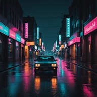 synths and dreams in nightly neon glow