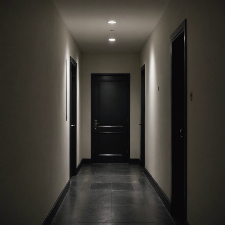 Designed to immerse listeners in an unsettling atmosphere, this track uses sparse instrumentation and wide stereo effects to create a sense of isolation and looming danger. The music builds slowly, incorporating dissonant elements and sudden pauses that heighten the tension, perfect for evoking the eeriness of an abandoned space or the suspenseful anticipation of a thriller scene.