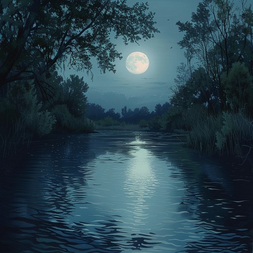 A slow, soothing track featuring heartfelt guitar strokes that paint a picture of a calm night by a moonlit river. The delicate strums and gentle bends of the strings evoke a deep sense of longing and peace, capturing the essence of classic blues with a modern, tender touch.