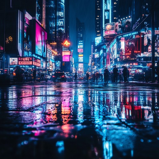 Set in an evocative dystopian cityscape, \chasing neon dreams\ marries pulsating, aggressive drum patterns with sweeping neon lit synth lines. This track evokes a high speed chase through a rain drenched cyberpunk metropolis, reflecting both the beauty and danger of technology.