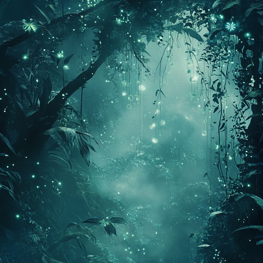 Explore the enchanting depths of a mystical rainforest with serene, soft melodies complemented by ambient sounds of exotic wildlife. The piece uses soothing rhythms and magical tones to guide listeners on a peaceful and wondrous auditory adventure.