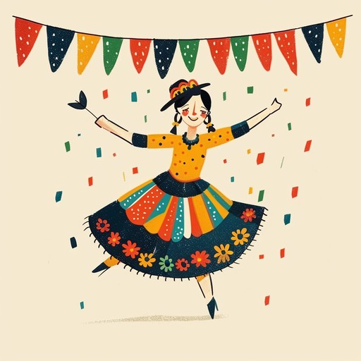 Lively and joyful instrumental forró music perfect for festive occasions like festa junina celebrations. Features vibrant accordion melodies, syncopated triangle and zabumba rhythms, and a contagious, danceable beat that will get everyone moving. Captures the warm, celebratory spirit of traditional brazilian folk festivals.