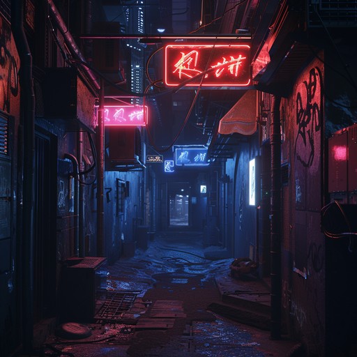 Visualize a futuristic battleground, illuminated by flickering neon lights and consumed by chaos. Intense synths paired with dark, pulsating beats create an atmosphere of tension and urgency. This composition serves as the anthem for a decisive cyber battle, merging cinematic elements with relentless momentum.