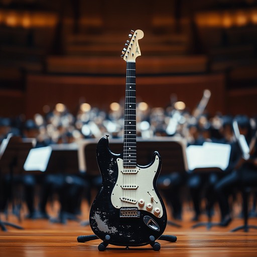 This track blends groovy rock rhythms with powerful symphonic elements, featuring electric guitar riffs accompanied by a full orchestra. The dynamic switches between guitar driven sections and sweeping orchestral arrangements provide a rich and captivating experience for listeners.