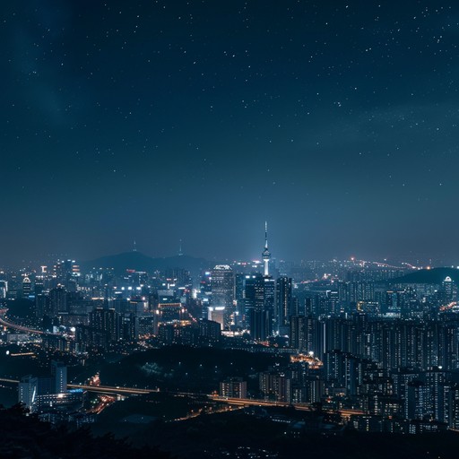 A captivating blend of smooth synths, gentle beats, and melodious hooks capturing the essence of a k pop ballad under seoul's skyline. Ideal for introspective moments, evoking a sense of nostalgia and gentle romance.