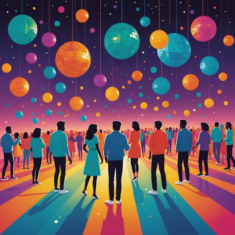 Imagine a track rich in vivid beats and glittering vibes, crafted to whisk the listener off to a fabulous dancefloor scene under a disco ball. Equipped with a peppy rhythm and bright, infectious melodies, this track embodies a nostalgic yet contemporary sound of joy and excitement, perfect for high energy, feel good moments