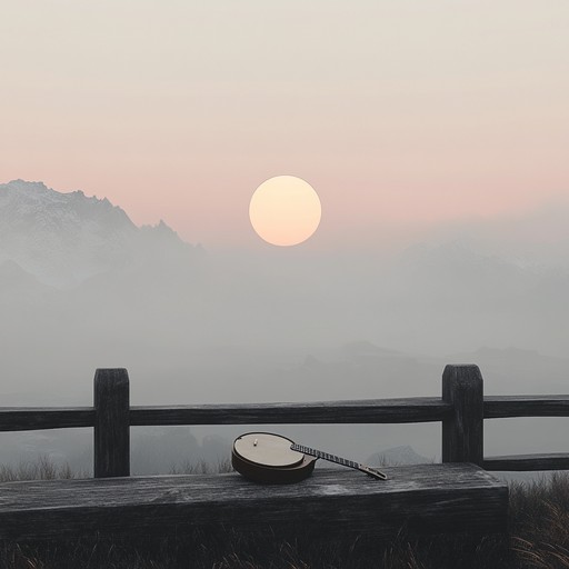 An instrumental song that blends soulful melodies with traditional bluegrass rhythms, evoking images of mist covered mountains and the serene beauty of the appalachian landscape.