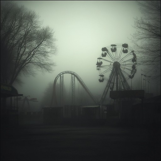 A disturbing jingle featuring eerie whispers, disjointed xylophone melodies, and unsettling knocks that invoke the feeling of wandering through a haunted carnival at night. Ideal for creating an unnerving atmosphere for horror projects.