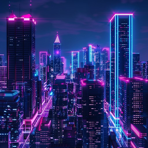 Transport your listeners to a neon lit metropolis with this vibrant new wave track. Featuring driving rhythms, lush synths, and dynamic melodies, this composition embodies the excitement and allure of an 80s inspired futuristic cityscape. Perfect for high energy scenes or nostalgic reflections of a synthetic age.