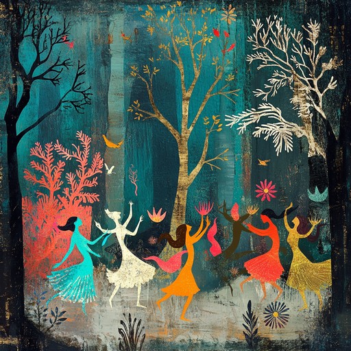 An enchanting blend of festive rhythms and folk melodies, invoking the mysticism of ancient pagan forest celebrations. The music incorporates earthly percussion and whimsical string instruments, offering a surreal and immersive auditory experience.