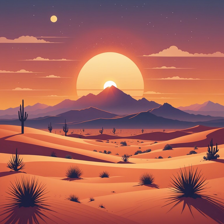 This track seamlessly blends light percussive elements with soothingly introspective melodies inspired by the expansive and mysterious aura of the sahara. The gently undulating rhythms aim to evoke a sense of tranquility and introspection, perfect for contemplative moments or a peaceful escape.