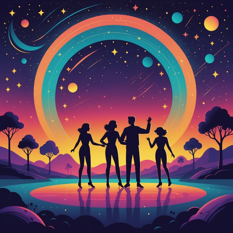 This track is a fusion of interstellar funk rhythms with whimsical, magical elements, creating a soundscape that's both danceable and daydream inducing. Perfect for moments of joyous abandon or nighttime revelry under starry skies.