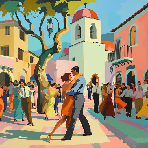 Joyful and uplifting tango rhythms with lively bandoneón melodies to evoke a feeling of happiness and delight, perfect for spirited dance moments.