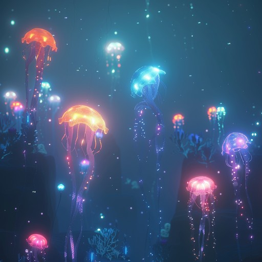 Dream of ethereal ocean tides crafted through synthwave sounds, whisking listeners into a retro futuristic, mystical journey blending dreamy, surreal, and exotic elements.