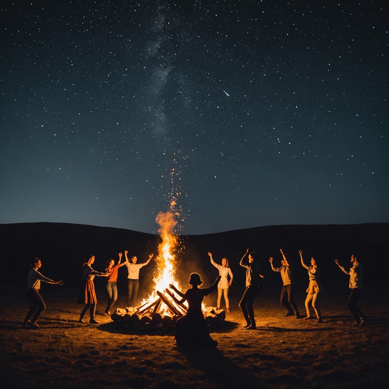 Immerse yourself in this auditory celebration where traditional beats and modern energy fuse to create a dynamic, uplifting experience. As the night unfolds, the stars above and the rhythmic beats guide you through a global journey of dance and delight.