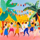 energetic, upbeat rhythms with vibrant traditional festival vibes